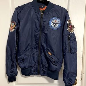 Blue Superdry Bomber Jacket